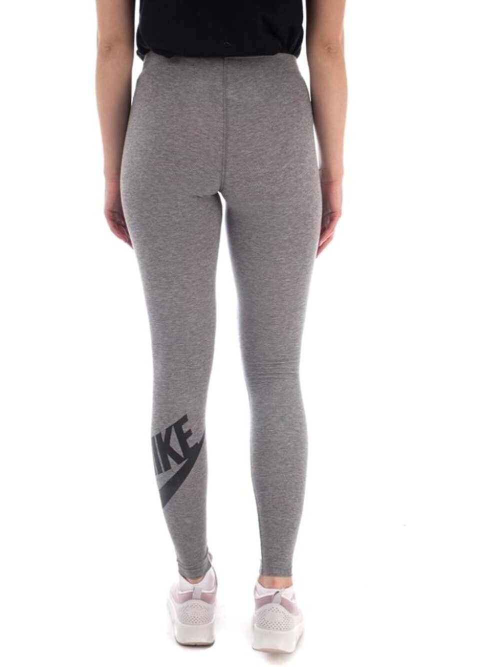 Nike NSW LEG A SEE Leggings Medium Elastic Waist Gray Athleisure Workout Active